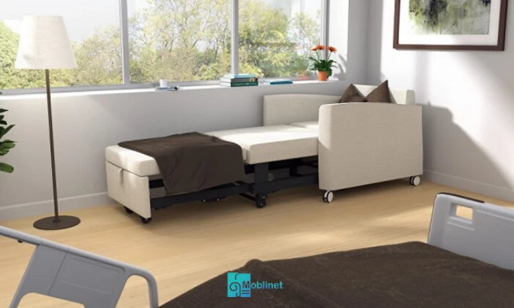 تصویر مبل تختخواب شو بیمارستانی یک نفره