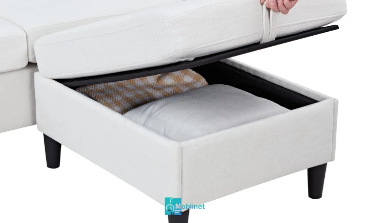 تصویر فضای اضافی در زیر مبل ال