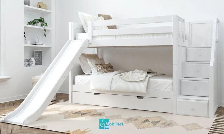 تصویر تخت خواب پله ای