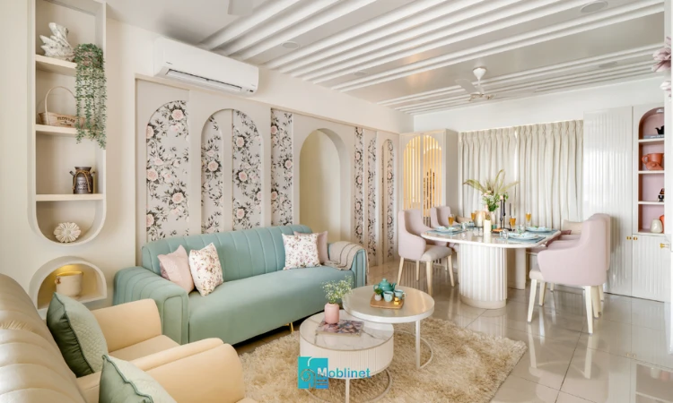 تصویر دکور خانه با رنگ های پاستلی